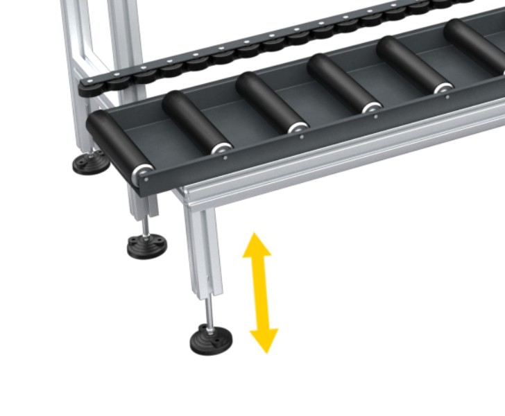 Manual assembly benches V-LINK Adjustable feet Emmegi